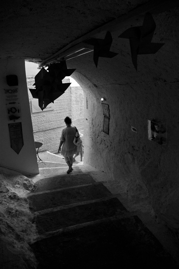 woman walking at Parga, Greece