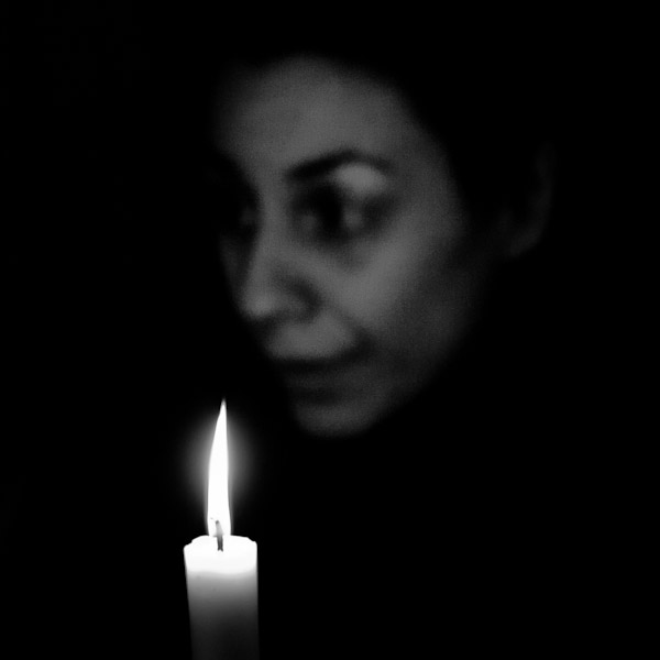 Woman and candle
